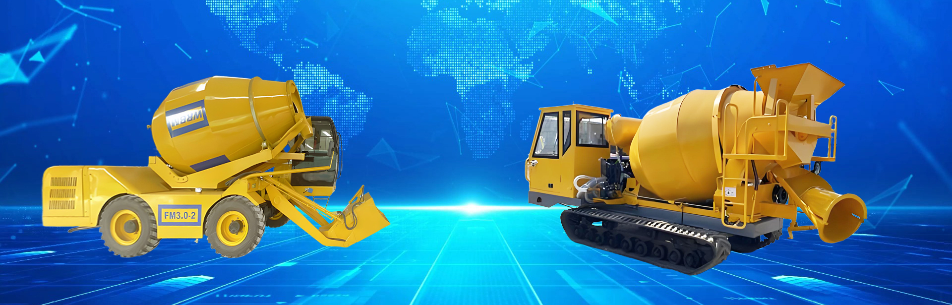 Self loading concrete mixer machine
